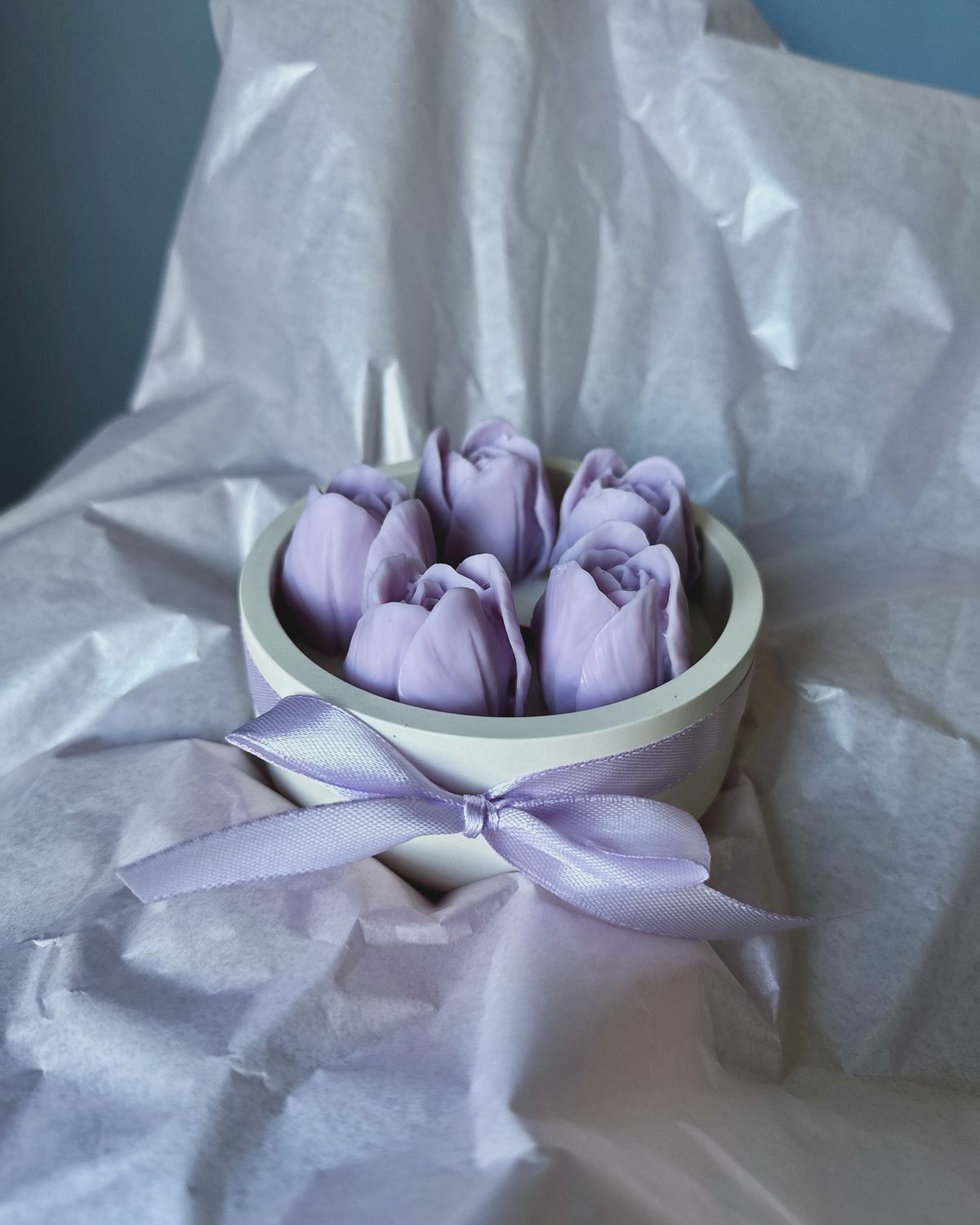 Lale Bahçesi Pembe Mum