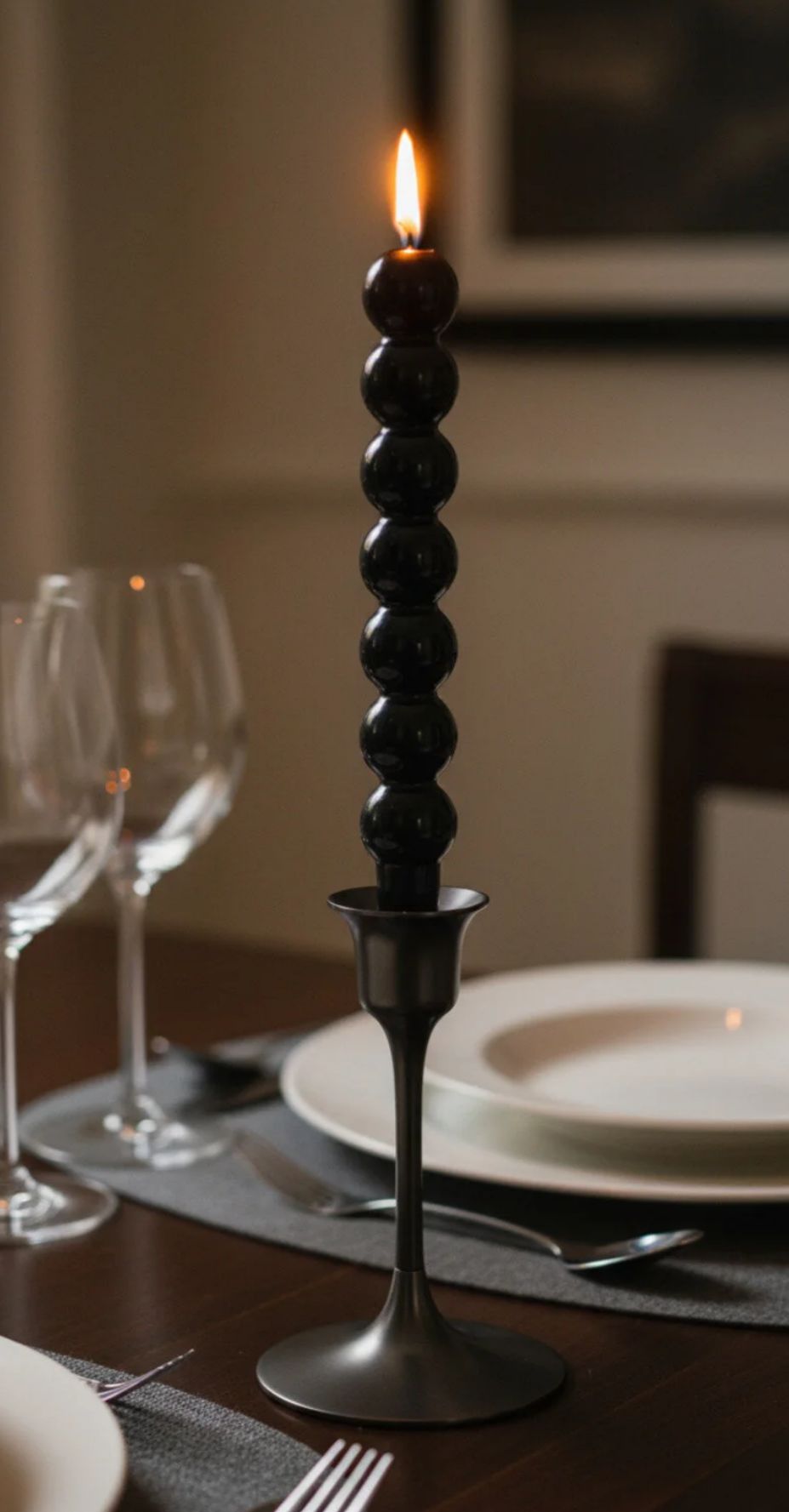 Bordo Top Şamdan Mum